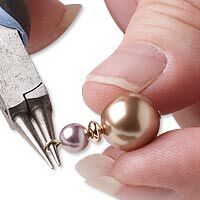 Pliers bending beaded wire